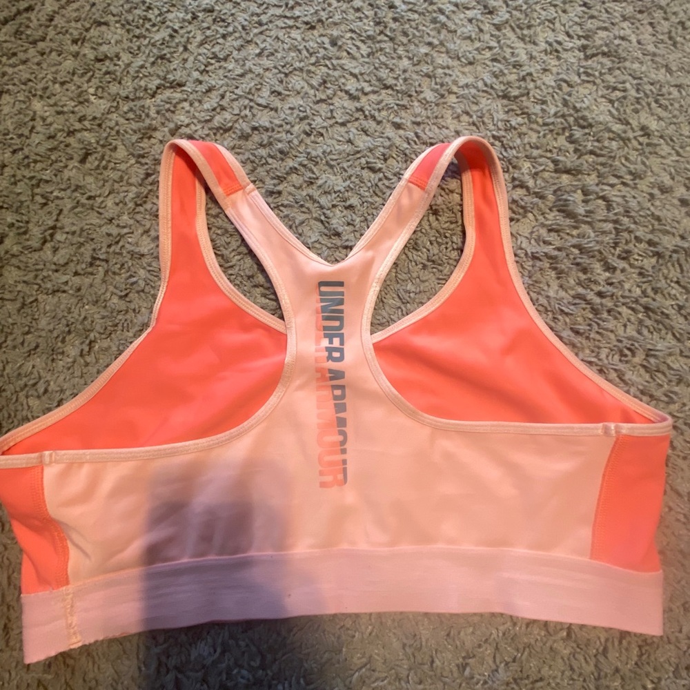 UA orange sports bra